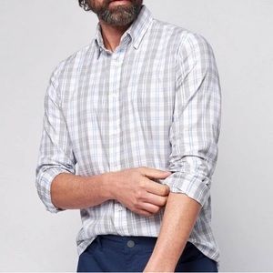 Faherty Slim Fit Organic Cotton Flannel Button Down